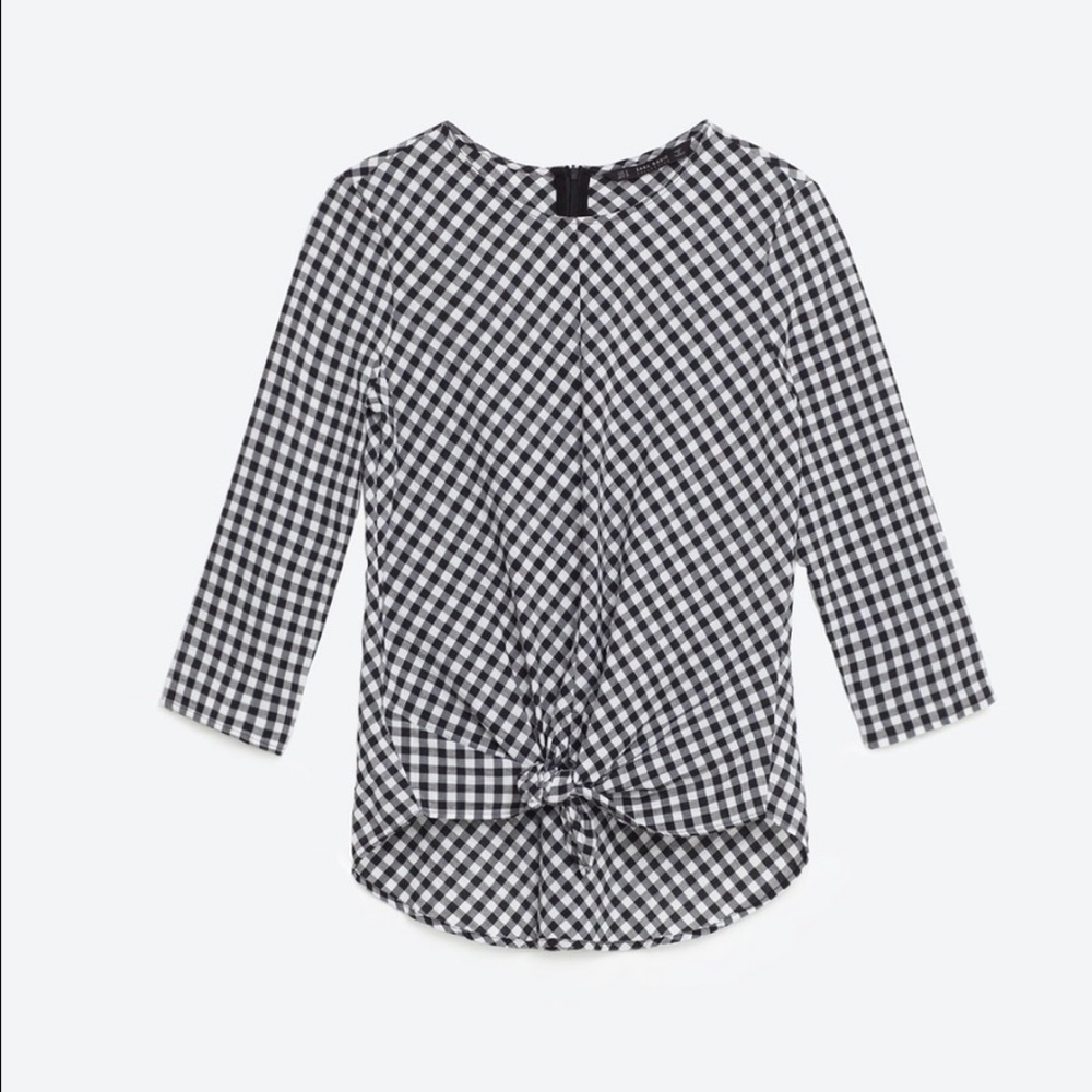 Zara basic gingham top - Picture 2 of 8